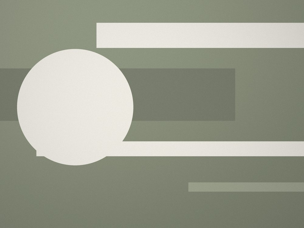 Placeholder artwork for the Halo Fresh campaign — olive bands under a pale disc